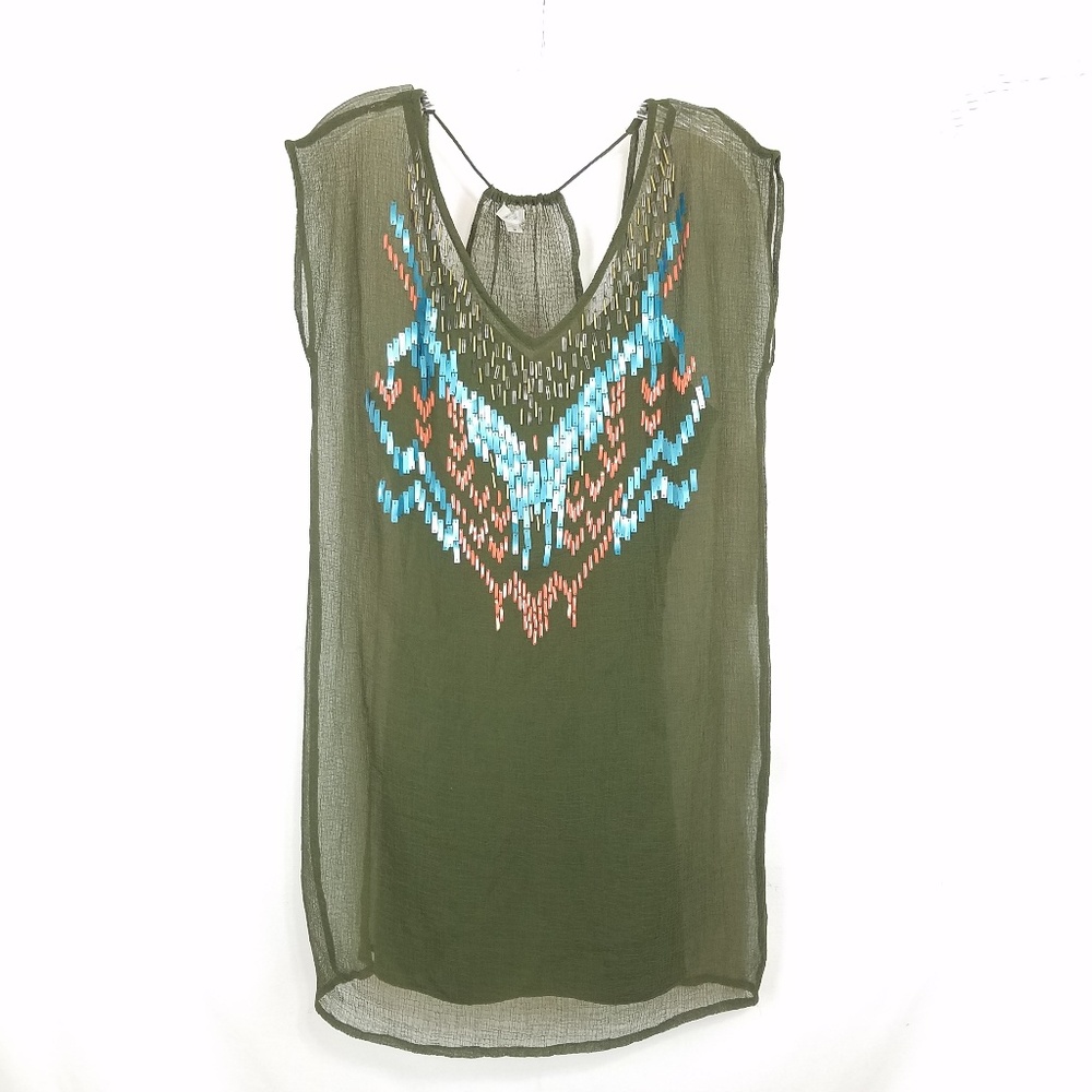Ecote Urban Outfitters Tunic Green Sequins Small